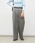NOLLEY'S(ノーリーズ) ウォッシャブル両面起毛ヘリンボーン/ストライプセミワイドパンツ