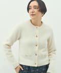 NOLLEY'S(ノーリーズ) ヘアリークルーネックニットジャケット