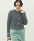 NOLLEY'S(ノーリーズ) ヘアリークルーネックニットジャケット