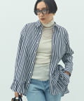 NOLLEY'S(ノーリーズ) ウォッシャブル裾フリルレギュラーカラーシャツ