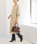 NOLLEY'S(ノーリーズ) ◇【WEB限定】ウォッシャブルラメ総針Vネックコクーンワンピース