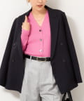 NOLLEY'S(ノーリーズ) 《手洗い可能》16GマレーリブVネックカーディガン