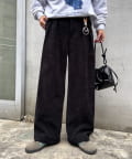 CIAOPANIC TYPY(チャオパニックティピー) 【冬も暖かい◎】モールタックストレートパンツ