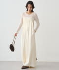 LOUNGEDRESS(ラウンジドレス) レースサテンキャミオールインワン