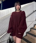 Remind me and forever(リマインドミーアンドフォーエバー) 【Mavie..7】ダメージフリンジオーバーニット