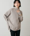LARUTA(ラルータ) ラウンドヘム2枚衿ニット