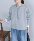 PUAL CE CIN(ピュアルセシン) シンプル裏起毛スウェットショートプルオーバー