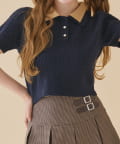 NICE CLAUP / OLIVE des OLIVE OUTLET(ナイスクラップ  / オリーブ デ オリーブ アウトレット) 【one after another】2枚衿ケーブルニット