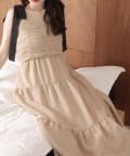NICE CLAUP / OLIVE des OLIVE OUTLET(ナイスクラップ  / オリーブ デ オリーブ アウトレット) 【one after another】背中あきキャミワンピ