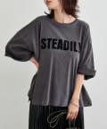 NICE CLAUP / OLIVE des OLIVE OUTLET(ナイスクラップ  / オリーブ デ オリーブ アウトレット) 【LARUTA】サイドスリットBIGTシャツ