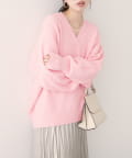 natural couture(ナチュラルクチュール) 【WEB限定】Vネックニットプルオーバー