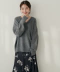 natural couture(ナチュラルクチュール) 【WEB限定】Vネックニットプルオーバー