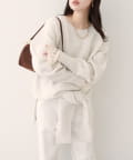 natural couture(ナチュラルクチュール) 【WEB限定】クルーネックニットプルオーバー