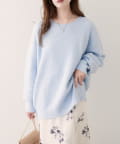 natural couture(ナチュラルクチュール) 【WEB限定】クルーネックニットプルオーバー