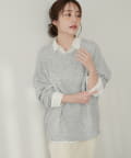 natural couture(ナチュラルクチュール) 【WEB限定】クルーネックニットプルオーバー