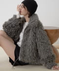 Remind me and forever(リマインドミーアンドフォーエバー) 【nane】【Suzuki セレクト】WZIPミックスファーブルゾン