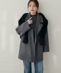 natural couture(ナチュラルクチュール) ニットモッサミドル丈テーラーコート