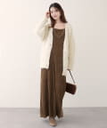 natural couture(ナチュラルクチュール) 【WEB限定】流線ストライプナローワンピース