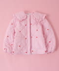 w closet(ダブルクローゼット) 【あみこ企画第3弾！10/16 20:00 販売スタート】【2WAY】Amフリル襟付き中綿ブルゾン