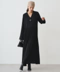 LOUNGEDRESS(ラウンジドレス) プリーツVワンピース