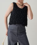 OUTLET(アウトレット) 【Loungedress】チュールループニットベスト