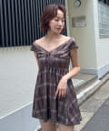 OUTLET(アウトレット) 【mystic】[mline]シアーチェック カットミニワンピース