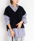 NOLLEY'S(ノーリーズ) ウォッシャブルヘアリーＶネックベスト
