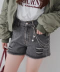 NICE CLAUP / OLIVE des OLIVE OUTLET(ナイスクラップ  / オリーブ デ オリーブ アウトレット) 【RMAF】ハートチェーン付きショートパンツ