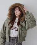 NICE CLAUP / OLIVE des OLIVE OUTLET(ナイスクラップ  / オリーブ デ オリーブ アウトレット) 【RMAF】フェイクファー付ＭＡ－１