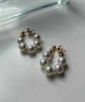 Chez toi(シェトワ) フープ小パールピアス