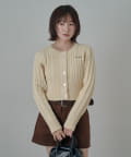 mline(エムライン) [mline]ケーブルロゴ ショートカーディガン