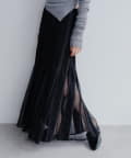 Pasterip(パセリ) Tulle docking sheer skirt