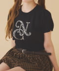 NICE CLAUP / OLIVE des OLIVE OUTLET(ナイスクラップ  / オリーブ デ オリーブ アウトレット) 【one after another】ロゴビジューニット