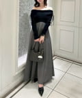 NICE CLAUP / OLIVE des OLIVE OUTLET(ナイスクラップ  / オリーブ デ オリーブ アウトレット) 【one after another】ドッキングワンピ