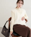 natural couture(ナチュラルクチュール) 【WEB限定】フェザーヤーンVネックベスト
