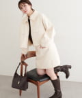 natural couture(ナチュラルクチュール) 衿つきWzipジャケット