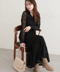 natural couture(ナチュラルクチュール) 【WEB限定】総レースマーメイドワンピース