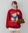 NICE CLAUP / OLIVE des OLIVE OUTLET(ナイスクラップ  / オリーブ デ オリーブ アウトレット) 【RMAF】キラキラロゴクマ裏起毛スウェット