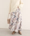 NICE CLAUP / OLIVE des OLIVE OUTLET(ナイスクラップ  / オリーブ デ オリーブ アウトレット) 【natural couture】フロリエンタルフレアスカート