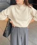 NICE CLAUP / OLIVE des OLIVE OUTLET(ナイスクラップ  / オリーブ デ オリーブ アウトレット) ヤクタッチハイネックニット
