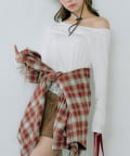 NICE CLAUP / OLIVE des OLIVE OUTLET(ナイスクラップ  / オリーブ デ オリーブ アウトレット) 【olive des olive】タイ付ワンショルトップス