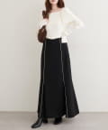 natural couture(ナチュラルクチュール) 【WEB限定】パイピングマーメイドスカート