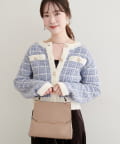 natural couture(ナチュラルクチュール) 【WEB限定】ツイード風カーディガン
