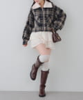NICE CLAUP / OLIVE des OLIVE OUTLET(ナイスクラップ  / オリーブ デ オリーブ アウトレット) 【RMAF】衿ファー付チャックショートジャケット