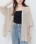 NICE CLAUP / OLIVE des OLIVE OUTLET(ナイスクラップ  / オリーブ デ オリーブ アウトレット) 【natural couture】バンドカラーサイドスリットシアーシャツ
