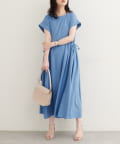NICE CLAUP / OLIVE des OLIVE OUTLET(ナイスクラップ  / オリーブ デ オリーブ アウトレット) 【natural couture】サイドドロストワンピース