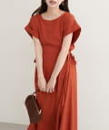 NICE CLAUP / OLIVE des OLIVE OUTLET(ナイスクラップ  / オリーブ デ オリーブ アウトレット) 【natural couture】サイドドロストワンピース