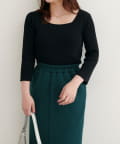NICE CLAUP / OLIVE des OLIVE OUTLET(ナイスクラップ  / オリーブ デ オリーブ アウトレット) 【natural couture】前後２WAY7分袖リブニット