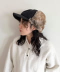 FREDY & GLOSTER(フレディ アンド グロスター) ファーツイードフライトキャップ