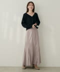 natural couture(ナチュラルクチュール) 【WEB限定】ハートウエスト起毛マーメイドスカート